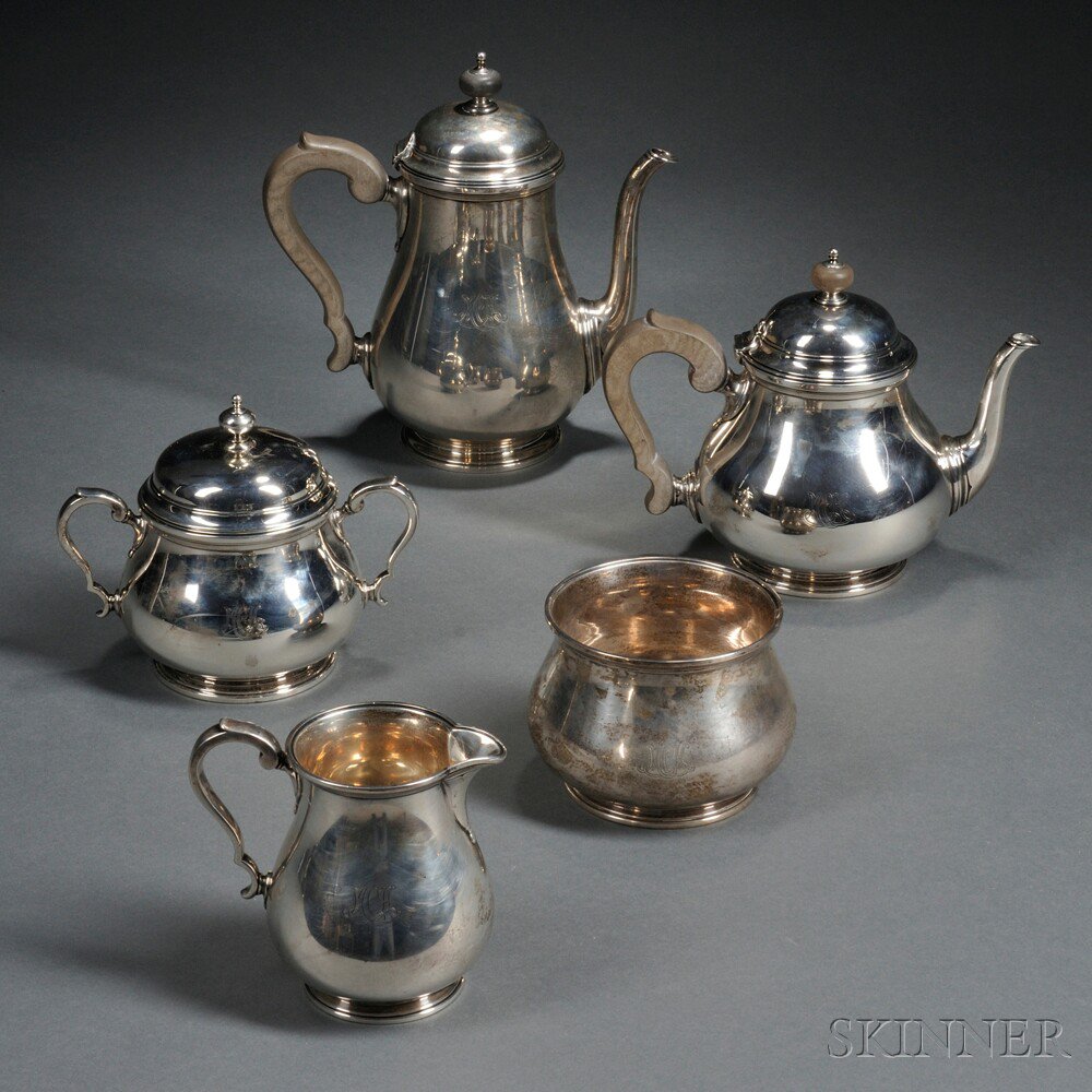 Appraisal: Five-piece Tiffany Co Sterling Silver Tea and Coffee Service New