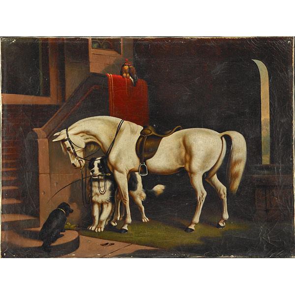 Appraisal: AFTER SIR EDWIN HENRY LANDSEER British - Oil on canvas