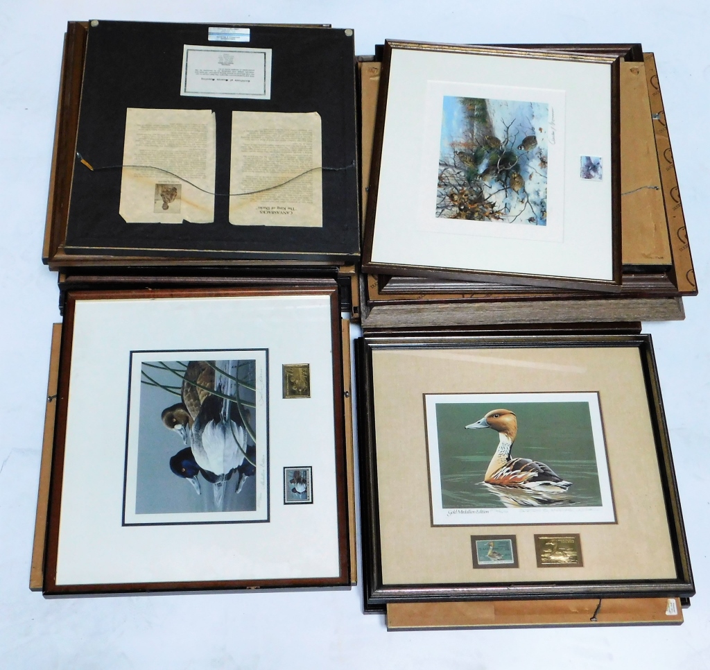 Appraisal: PC WATER FOWL LITHOGRAPH STAMP COLLECTION United States Circa -