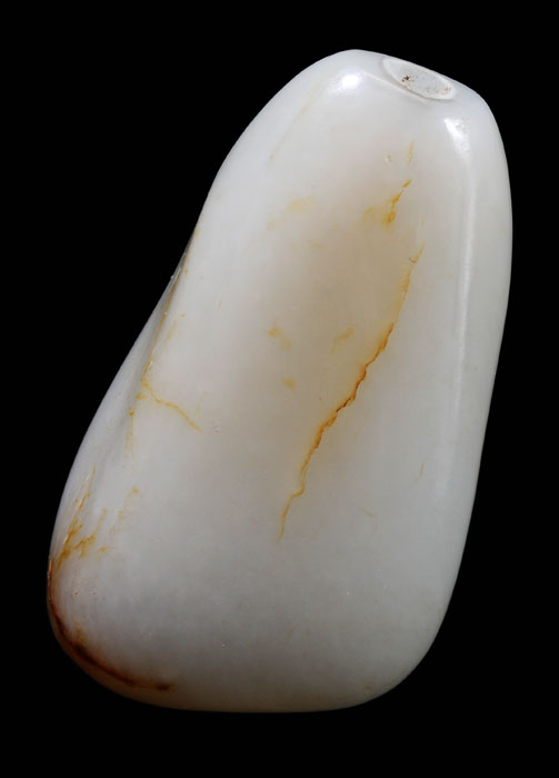 Appraisal: Jade Snuff Bottle Qing Dynasty white jade with russet skin