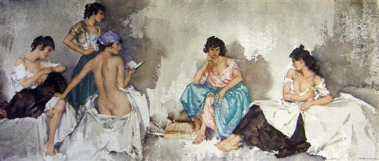 Appraisal: Sir William Russell Flint limited edition print five loosely-clothed women