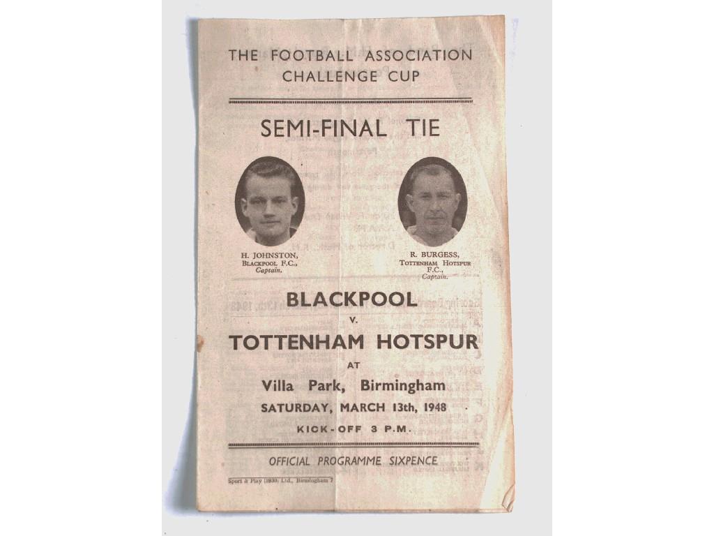 Appraisal: BLACKPOOL v SPURS Semi final at Villa Park EST -