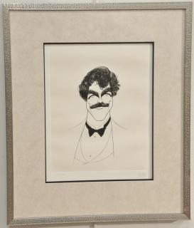 Appraisal: Al Hirschfeld - etching of Tom Selleck signed in pencil