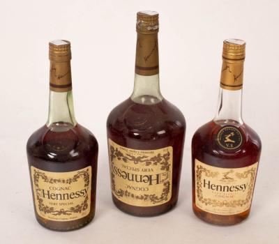 Appraisal: Cognac Hennessy VS one cl bottle one cl bottle and