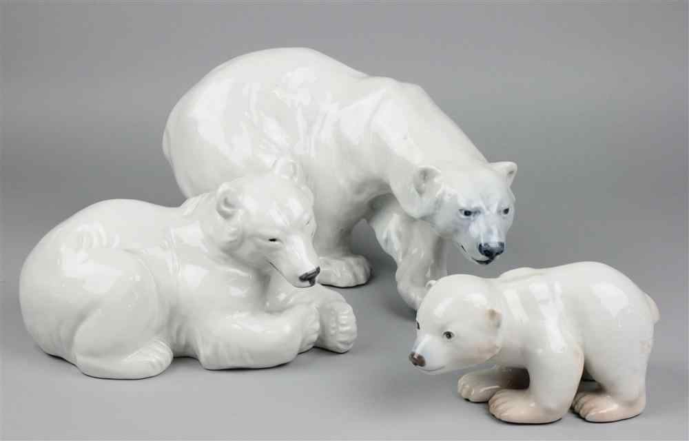 Appraisal: ROYAL COPENHAGEN PORCELAIN FIGURE OF A SEATED POLAR BEAR underglaze