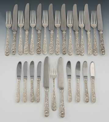 Appraisal: A Collection of Sterling Silverware in Repousse Pattern by S