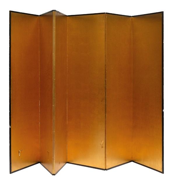 Appraisal: JAPANESE SIX FOLD GOLD LEAF FLOOR SCREEN HEIGHT X CM