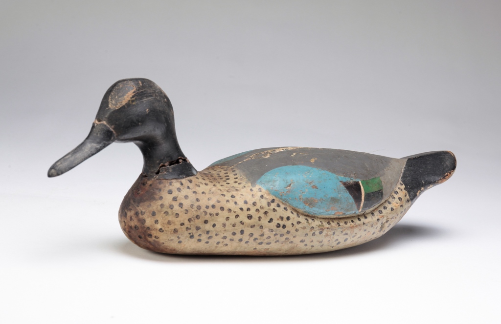 Appraisal: LOUISIANA BLUEWING TEAL DECOY Ca s- s Carved wings and