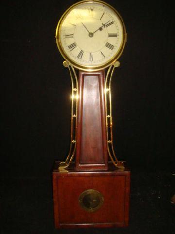 Appraisal: Early th C Banjo Clock Possibly Willard Partial handwritten label