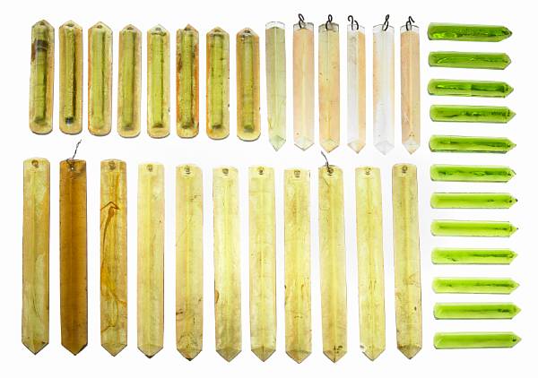 Appraisal: A large collection of Tiffany Favrile glass prisms early th