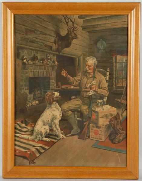 Appraisal: Paper Remington Advertising Poster Description Nice image of man sitting