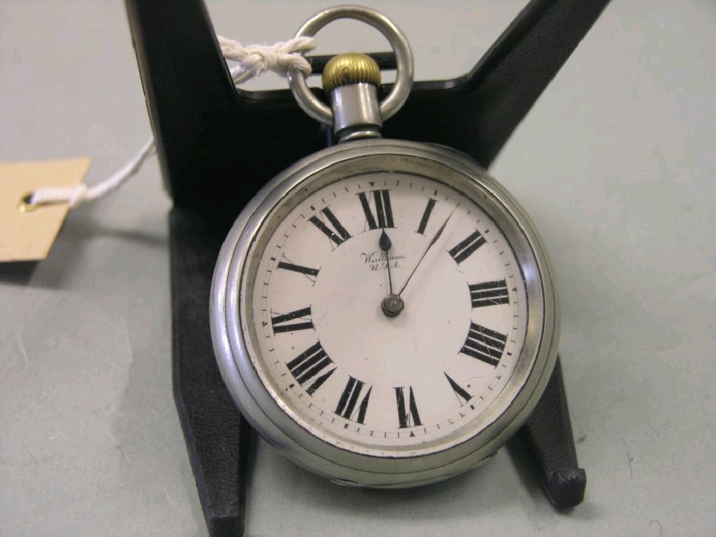 Appraisal: A railway pocket watch L S W R No made