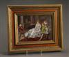 Appraisal: Limoges Enamel Plaque of a Queen with Courtiers Circa The