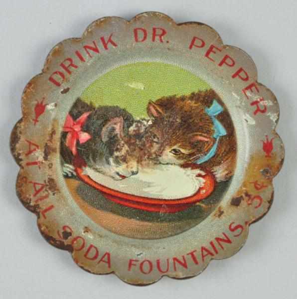 Appraisal: Dr Pepper Pin Tray with Cats Description Shallow surface dents