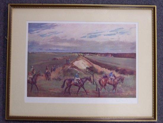 Appraisal: Lionel EdwardsThe Ditch Newmarketsigned artist's proof lithograph cm x cm