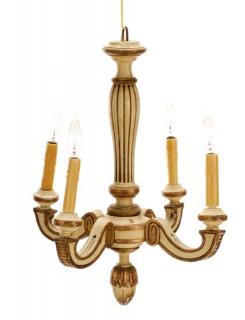 Appraisal: Neoclassical Continental th century A polychromed wood neoclassical style chandelier