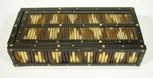 Appraisal: Rectangular Victorian porcupine quill box with sliding lid cm in