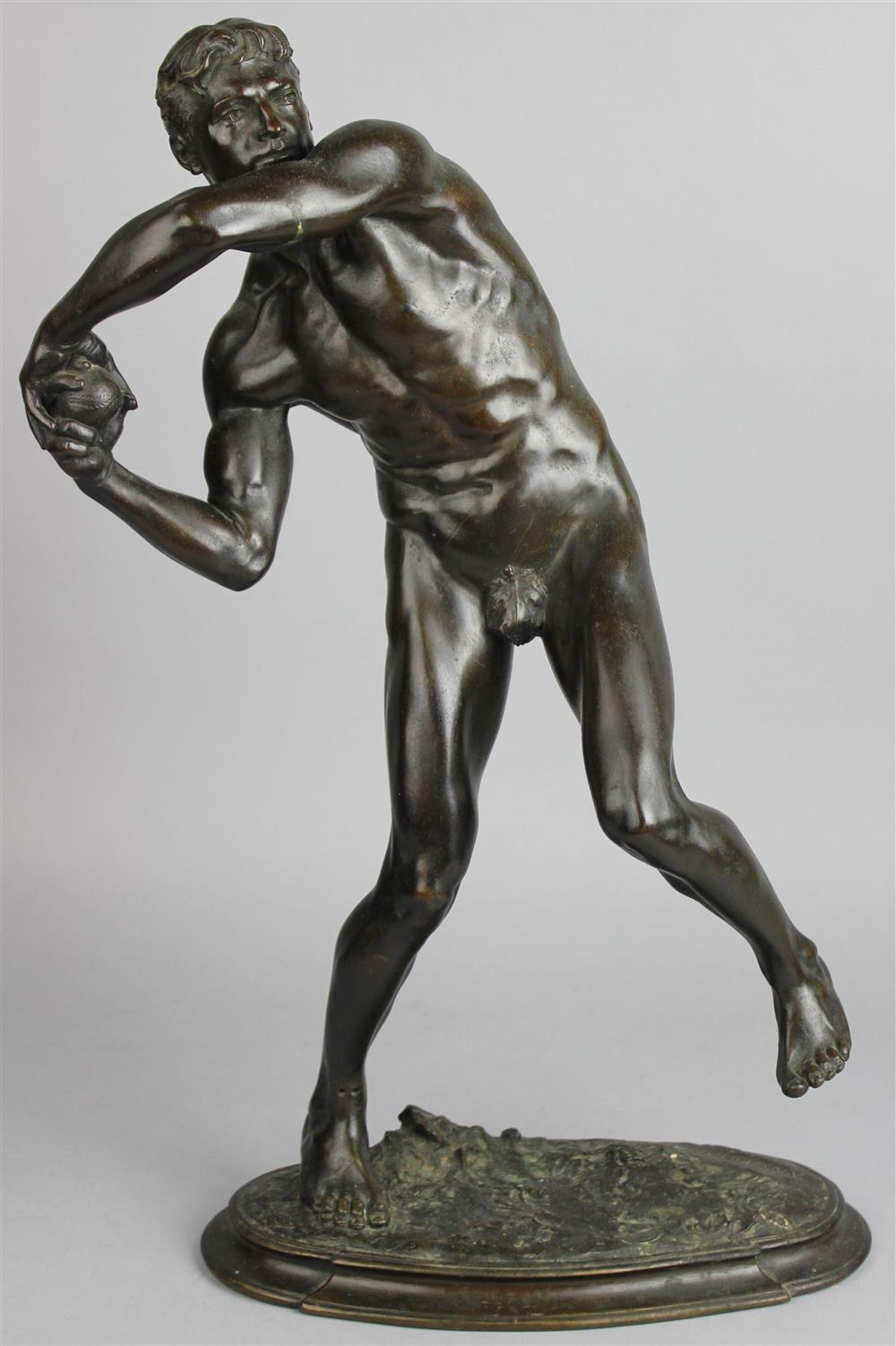 Appraisal: ADOLPH ALEXANDER WEINMAN AMERICAN - BRONZE FIGURE PUTTING THE SHOT