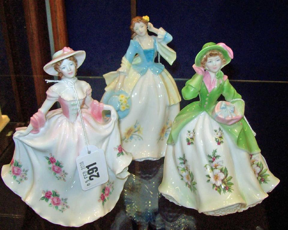 Appraisal: Three Royal Worcester figures Sweet Rose Sweet Daffodil and Sweet