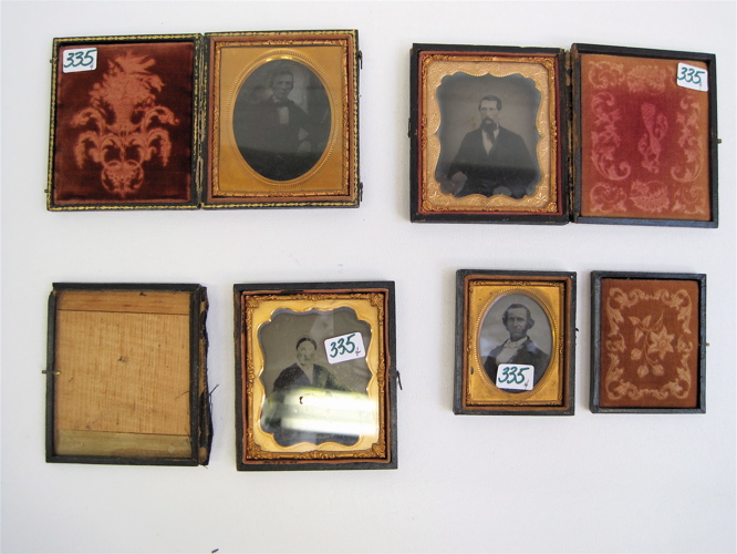 Appraisal: COLLECTION OF FOUR DAGUERREOTYPES including three men and one woman