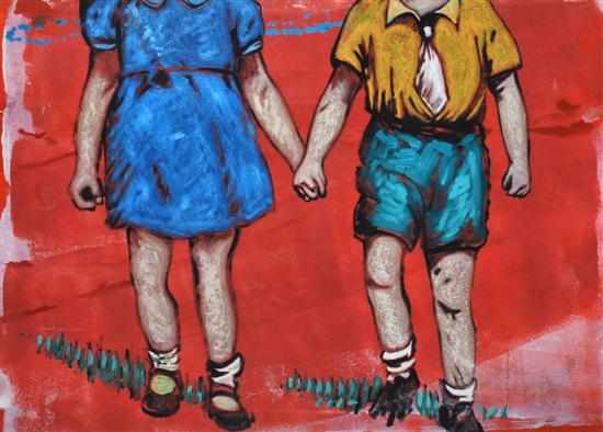 Appraisal: David Bromley born Together screenprint x cm