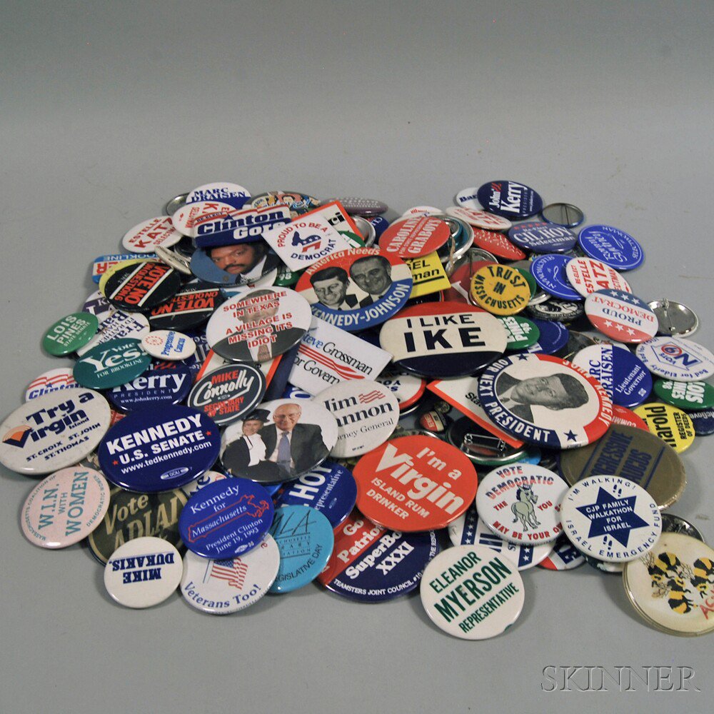 Appraisal: Assorted Collection of Mostly Modern Political Buttons with several vintage