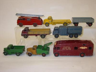 Appraisal: Eight various Dinky commercial models including British Railways Horse Box