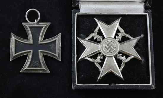 Appraisal: A Second Class Iron Cross and a silver Spanish Cross