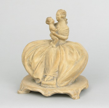 Appraisal: An Italian Terracotta Figurine of a Lady with Child Realistically