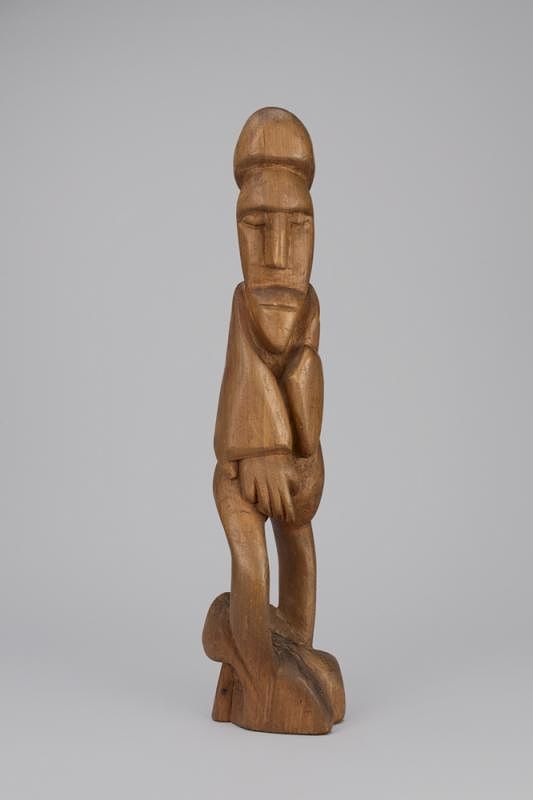 Appraisal: Patrocino Barela - Untitled Carved Figure Patrocino Barela - Untitled