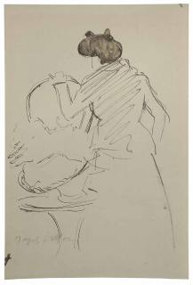 Appraisal: Attributed to Jacques Villon French - Woman with Basket signed