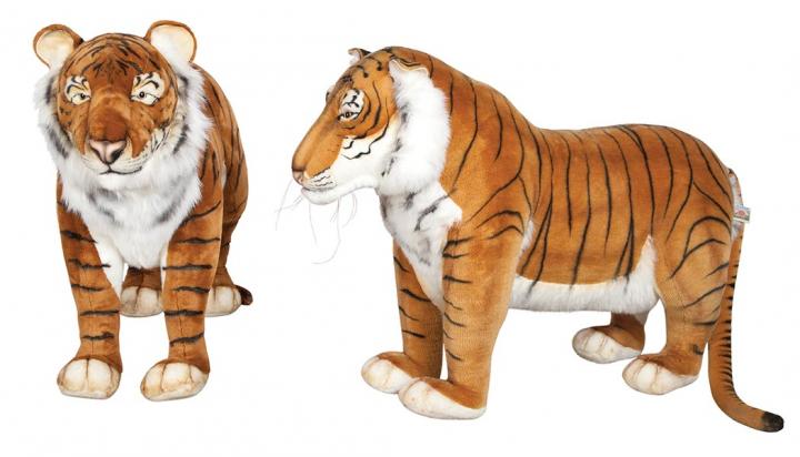 Appraisal: Pair of FAO Schwartz and Hansa Stuffed Figures of TigersHeight