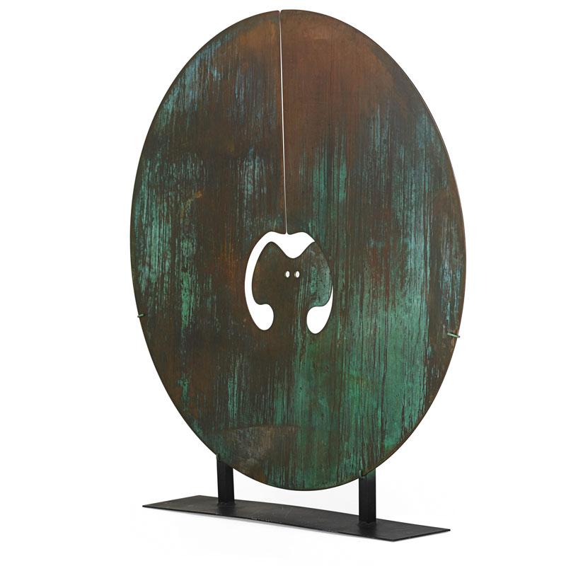 Appraisal: HARRY BERTOIA Massive Split Gong HARRY BERTOIA - Massive Split