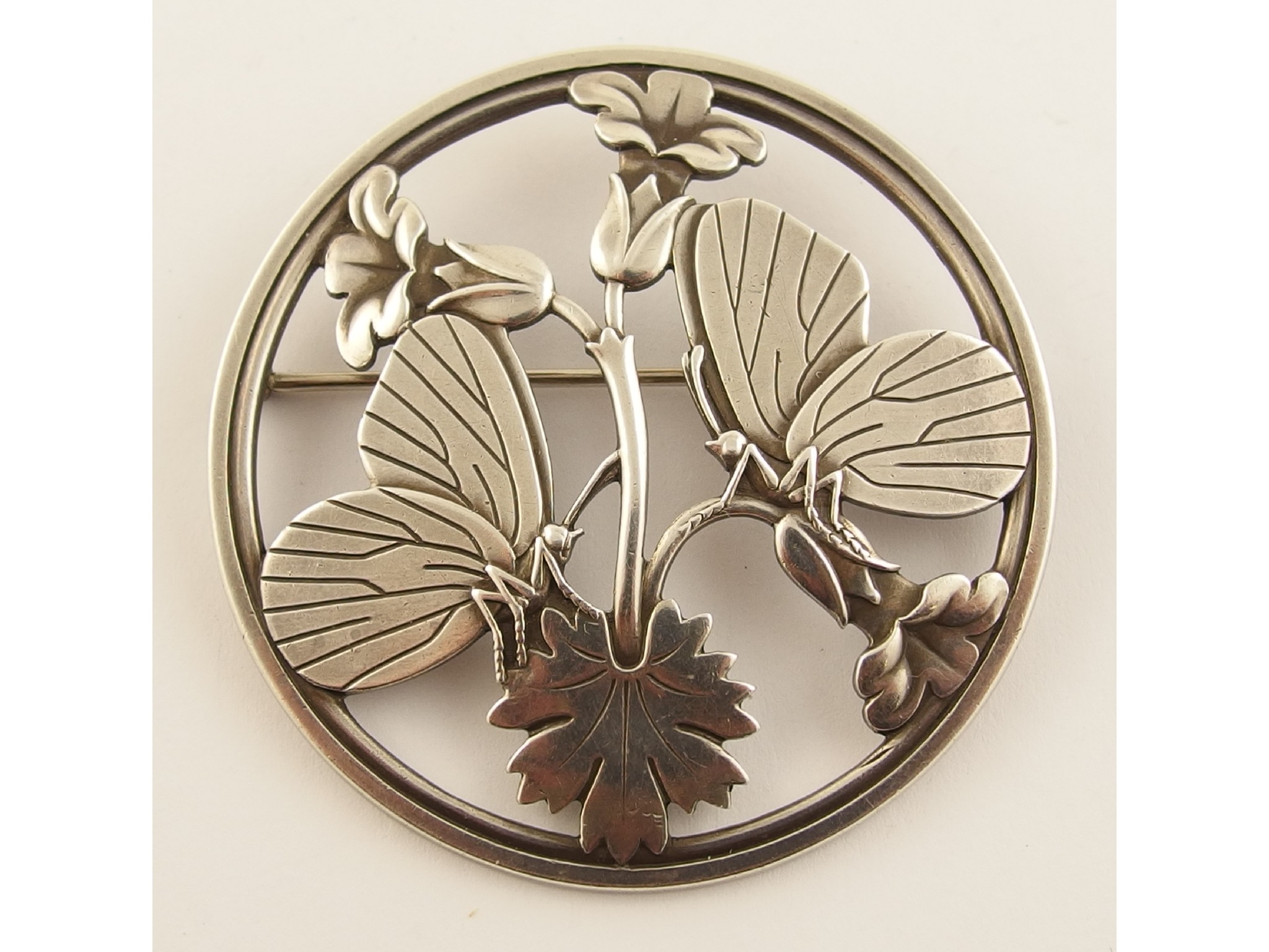 Appraisal: A Georg Jensen Moonlight Blossom brooch No designed By Arno