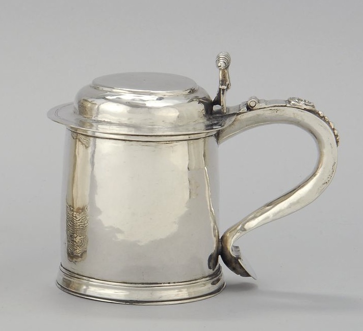 Appraisal: SILVER COVERED TANKARD BY JOHN BREVOORT OF NEW YORK Circa