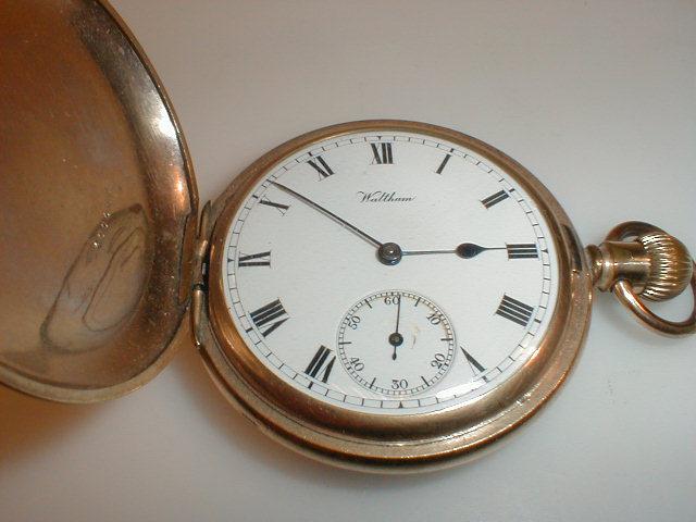 Appraisal: A Waltham gold plated hunter cased pocket watch