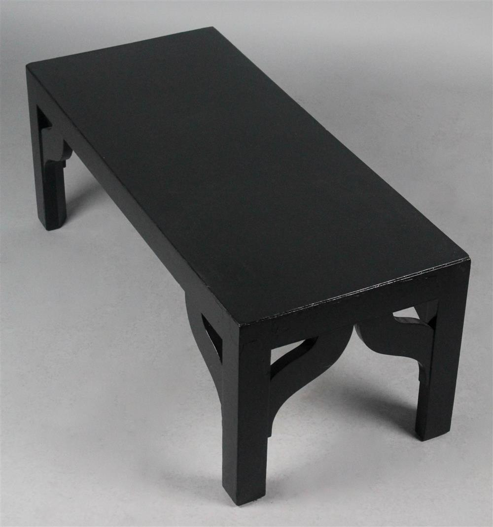 Appraisal: DOROTHY DRAPER STYLE BLACK COFFEE TABLE FROM THE GREENBRIER HOTEL