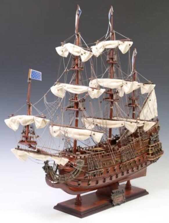 Appraisal: American wood model ship Old Modern Handicrafts after the French