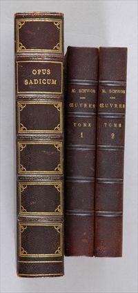 Appraisal: GROUP OF LEATHER BINDINGS - ABOUT VOLUMES ALL FINE -