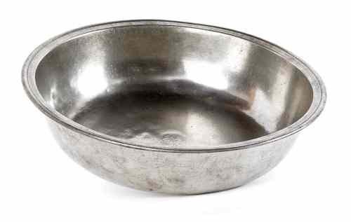 Appraisal: Philadelphia pewter basin ca bearing the touch of Thomas Danforth