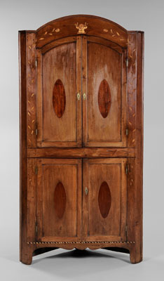 Appraisal: Southern Federal Corner Cabinet attributed to Valley of Virginia early