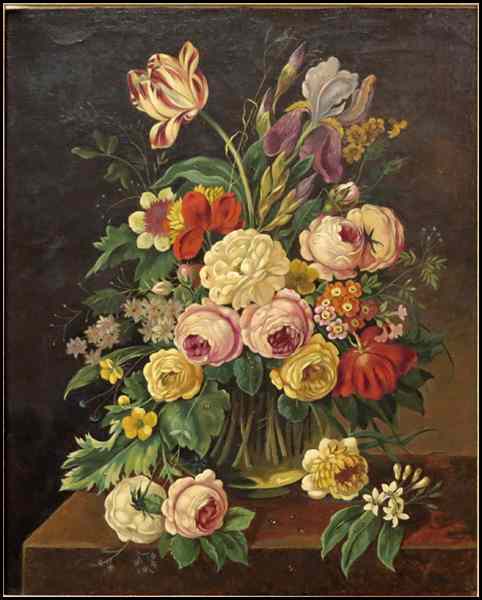 Appraisal: LUDWIG DEFFNER DUTCH TH CENTURY STILL LIFE OF FLOWERS Oil