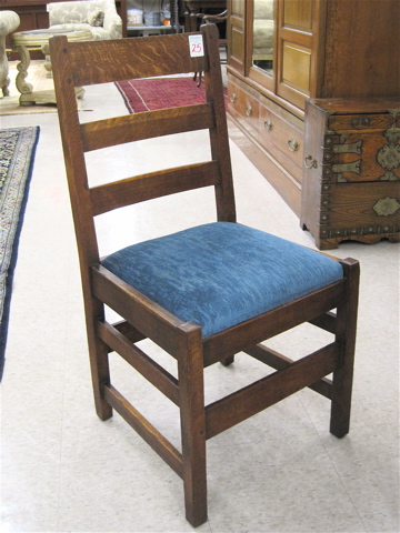 Appraisal: STICKLEY OAK LADDER-BACK SIDE CHAIR NO L JG Stickley Fayetteville