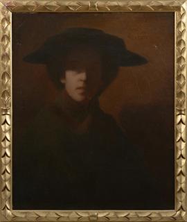 Appraisal: Mary Lizzie Macomber - The Olive Cloak oil on canvas