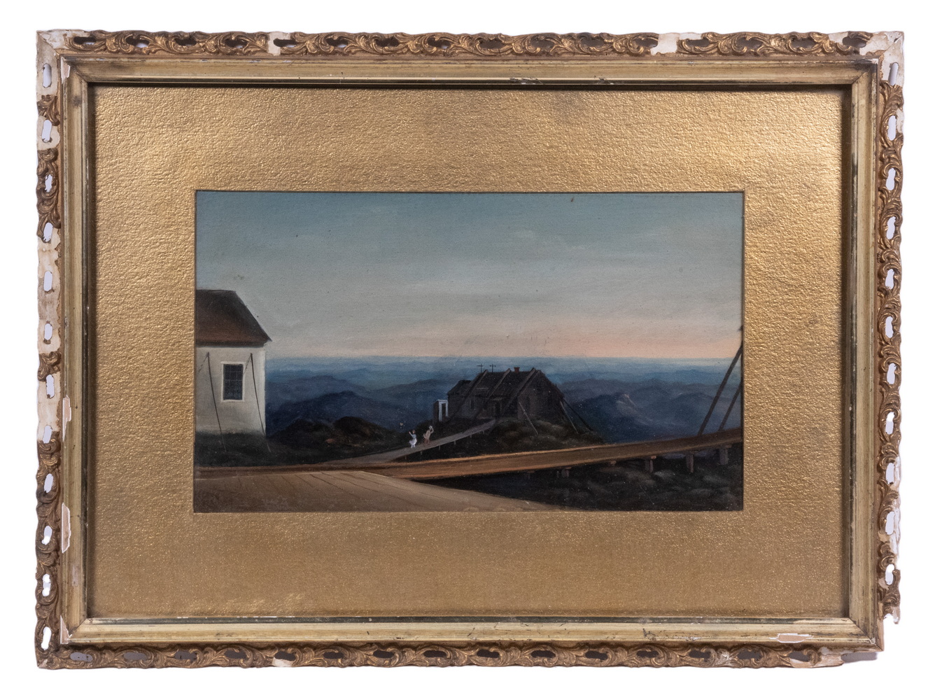 Appraisal: TH C VIEW OF BUILDINGS AT PEAK OF MOUNT WASHINGTON