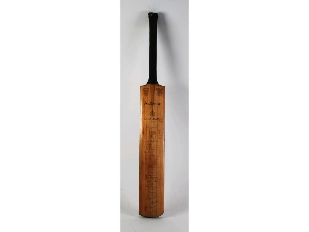 Appraisal: NICOLLS 'AUTHENTIC' CRICKET BAT SIGNED BY AUSTRALIAN TEAM eleven only