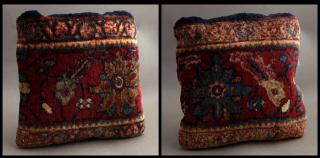 Appraisal: Pair of Oriental Carpet Pillows th c H - in