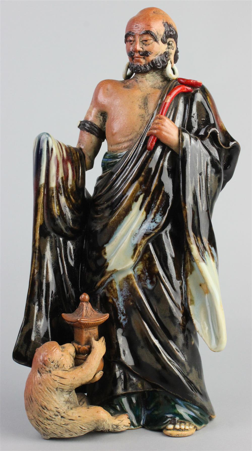 Appraisal: SUMIDA RYOSAI FIGURAL OF BISHAMON CIRCA signed Ryosai under base