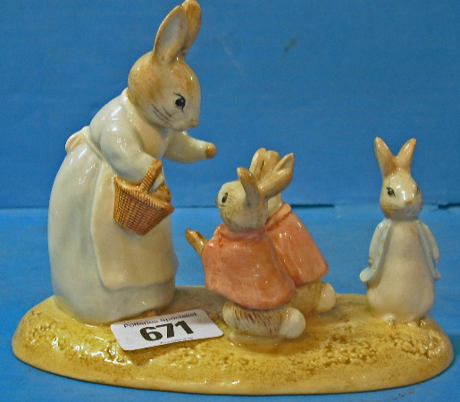 Appraisal: Beswick Beatrix Potter Tableau Mrs Rabbit The Four Bunnies limited