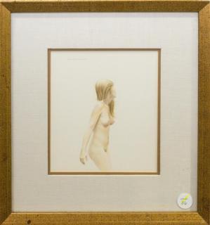 Appraisal: Michael Martin th century Sketch of Nude Girl Michael Martin